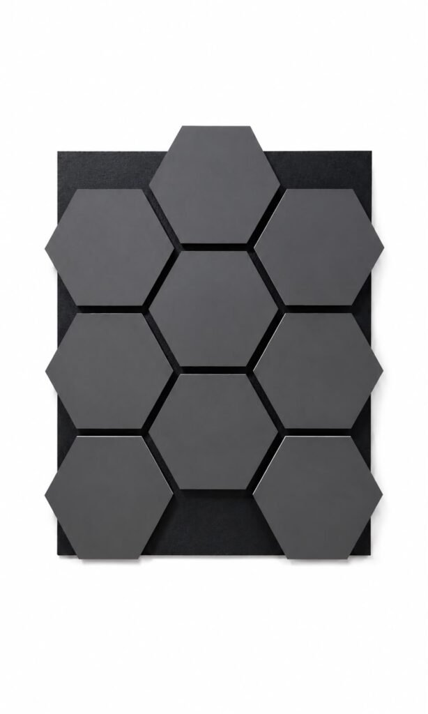 Panele Akustike Romb – Antracid 60x70cm