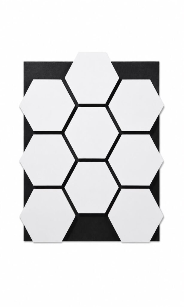 Panele Akustike Romb – I bardhe 60x70cm