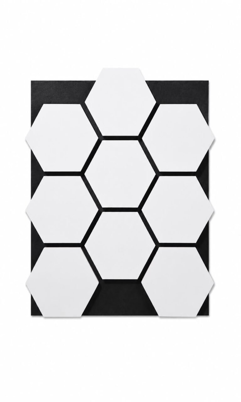 Panele Akustike Romb – I bardhe 60x70cm