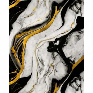 Pllake fleksibel PVC  Gold&Black 120x290cm