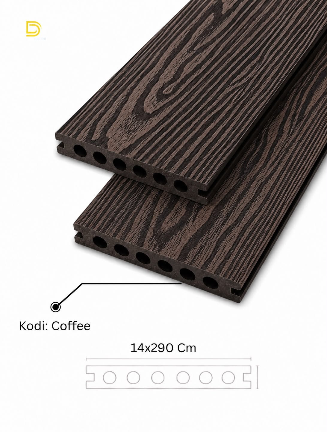 Decking - Kodi: Coffee 14x290 Cm