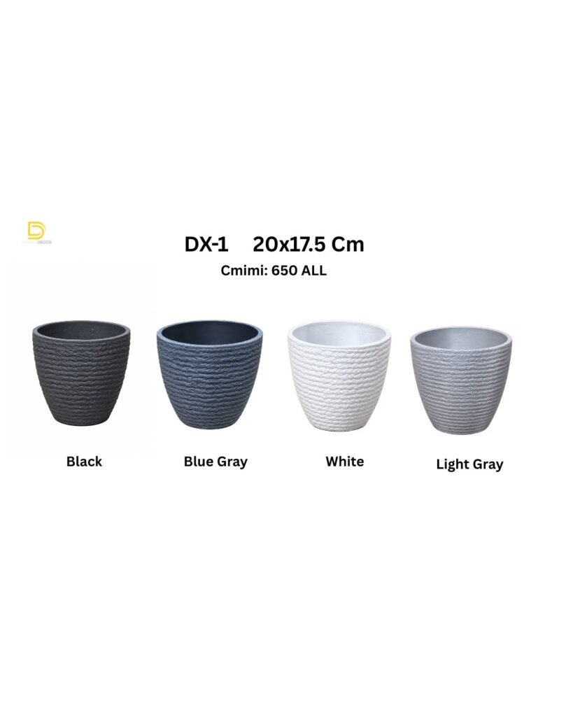 Vazo Dekorative DX-1 20×17.5 Cm ( 4 ngjyra te ndryshme)