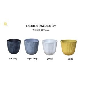 Vazo Dekorative LX001-1 25x21.8 Cm ( 4 ngjyra te ndryshme)