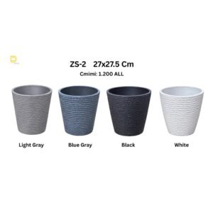Vazo Dekorative ZS-2 27x27.5 Cm ( 4 ngjyra te ndryshme)