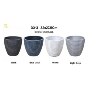 Vazo Dekorative DX-3 32x27.5 Cm ( 4 ngjyra te ndryshme)